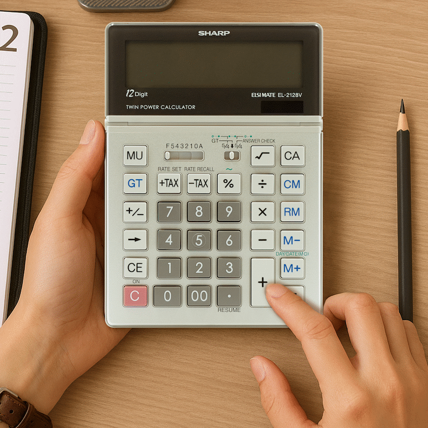 Sharp El2128V Semi-Desk Calculator - Guards On Duty Shop & Security Guards