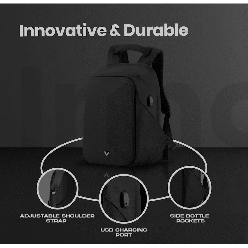 Volkano Trident 15.6" Laptop Backpack - Black