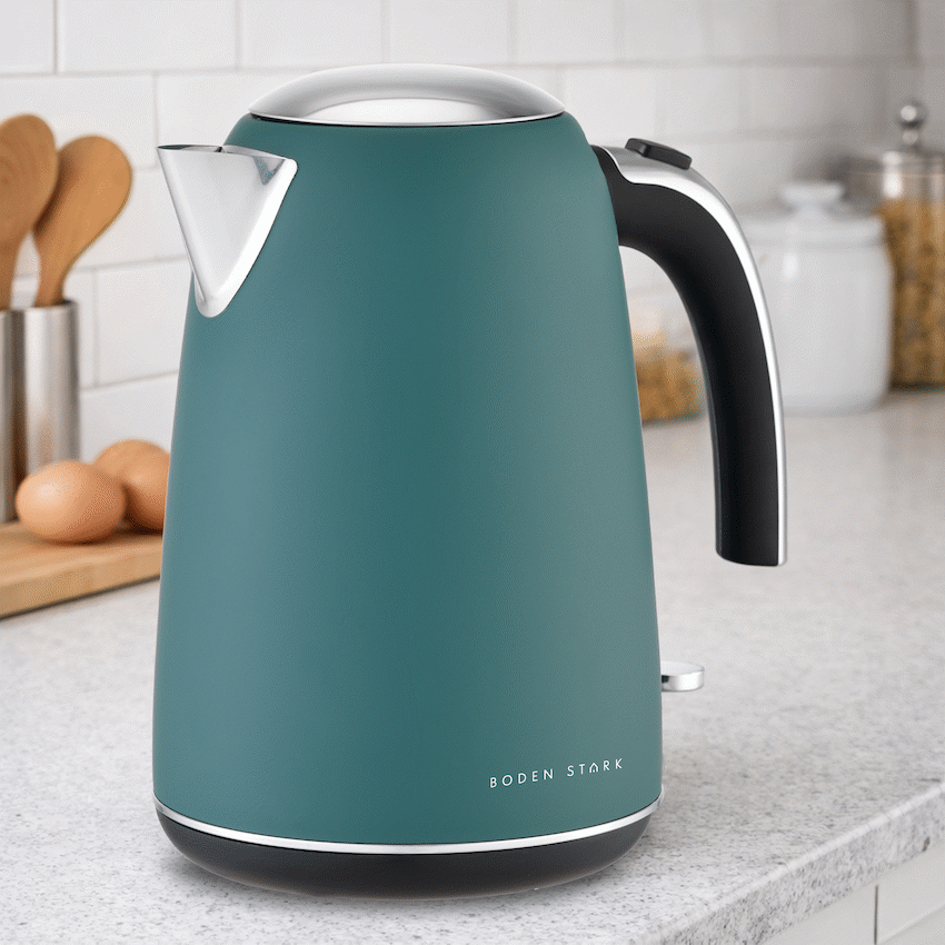 Boden Stark 1.7L Matte Stainless-Steel Kettle - Green - Guards On Duty Shop & Security Guards