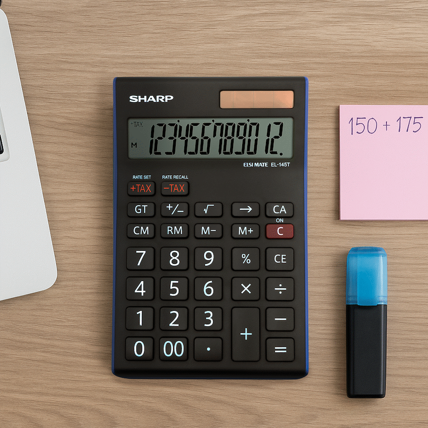 Sharp EL-145T Desk Calculator - 14 Digit Tax - Guards On Duty Shop & Security Guards