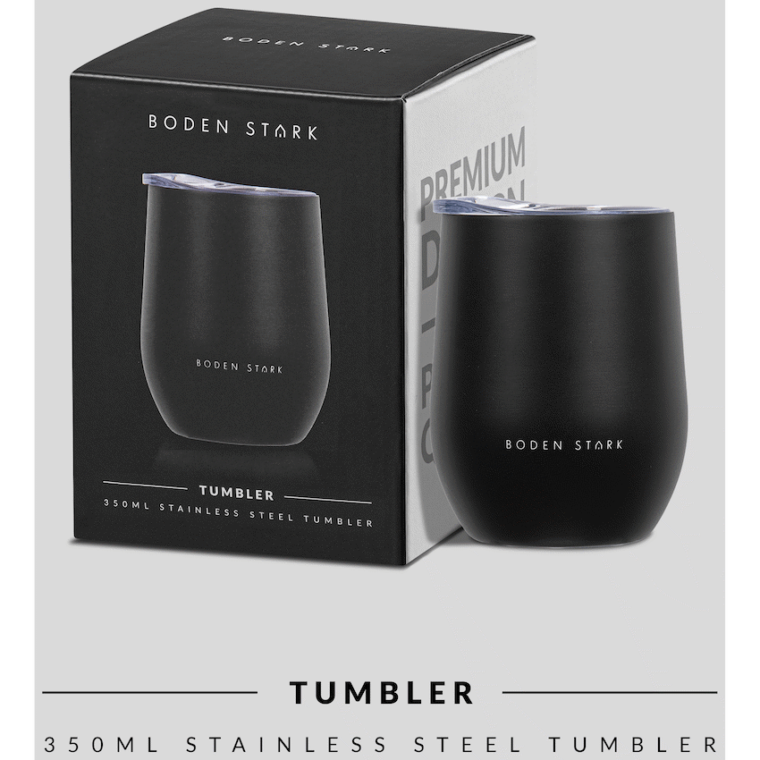 Boden Stark Tumbler 350ml - Black - Guards On Duty Shop & Security Guards