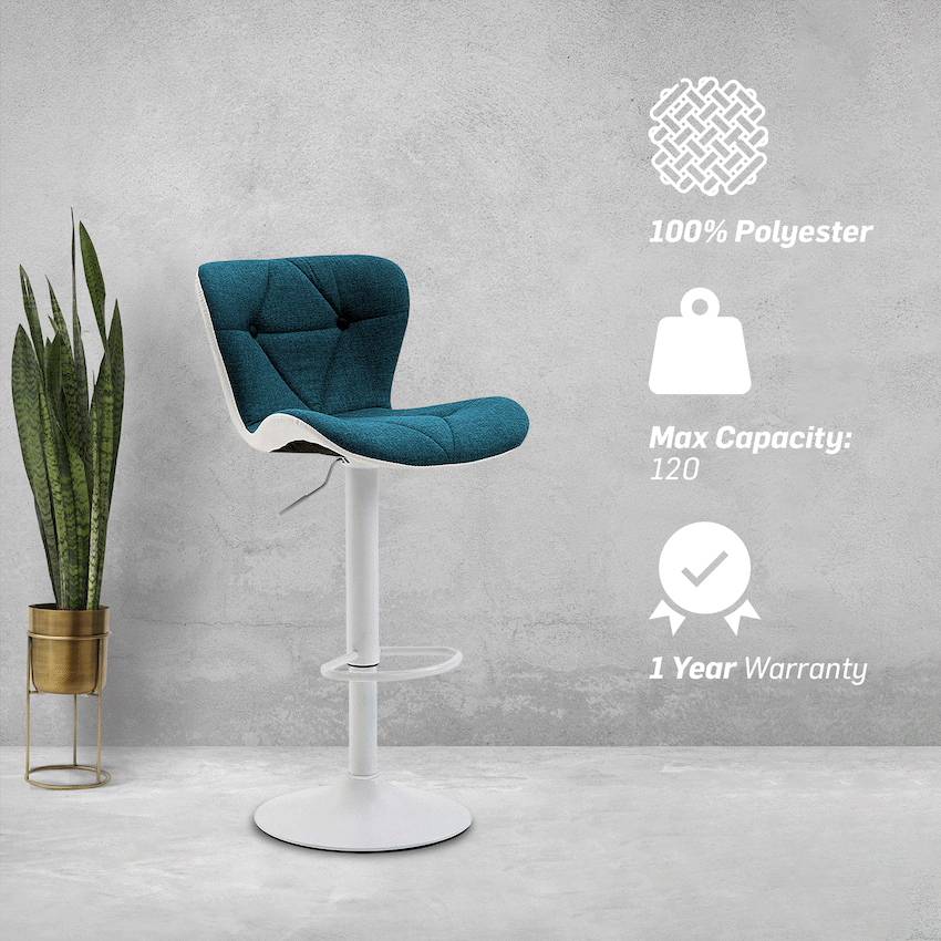 Everfurn Halter Bar Stool - Blue (2 Pack)