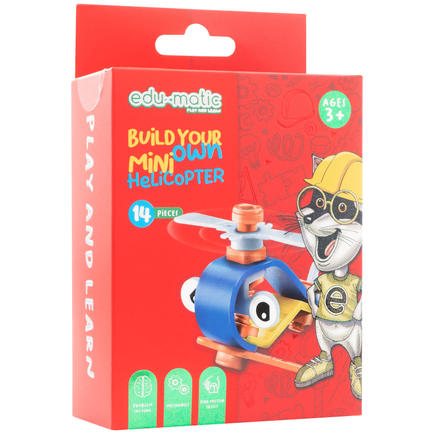 Edu-matic Flexi Build Mini Kit - Helicopter - 14 pcs - Guards On Duty Shop & Security Guards
