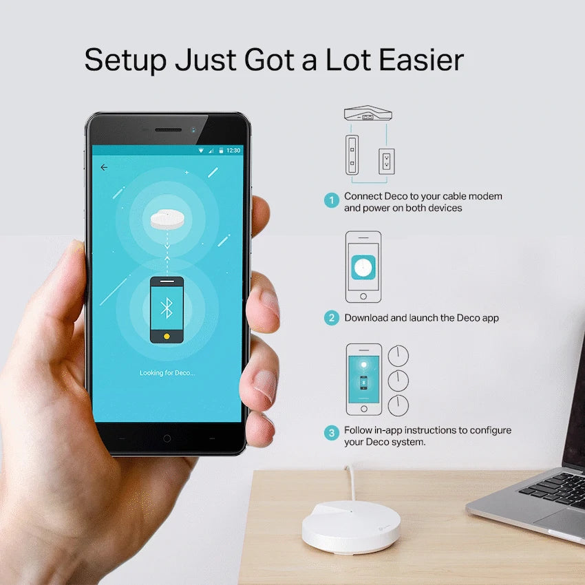 Deco M5 (3-Pack) AC1300 Whole-Home Mesh Wi-Fi System
