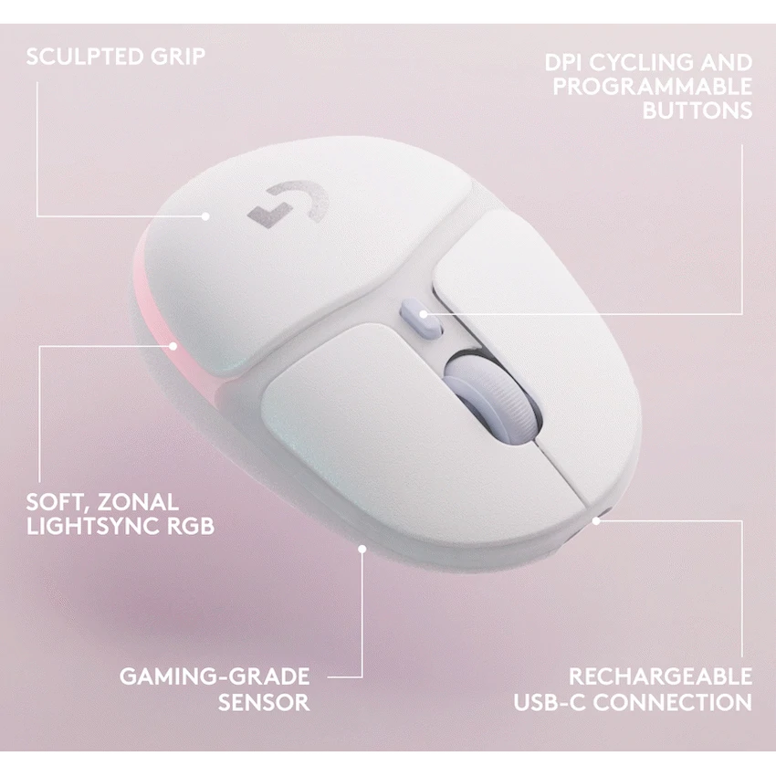 Logitech(R) G705 Wireless Gaming Mouse - White - Guards On Duty Shop & Security Guards