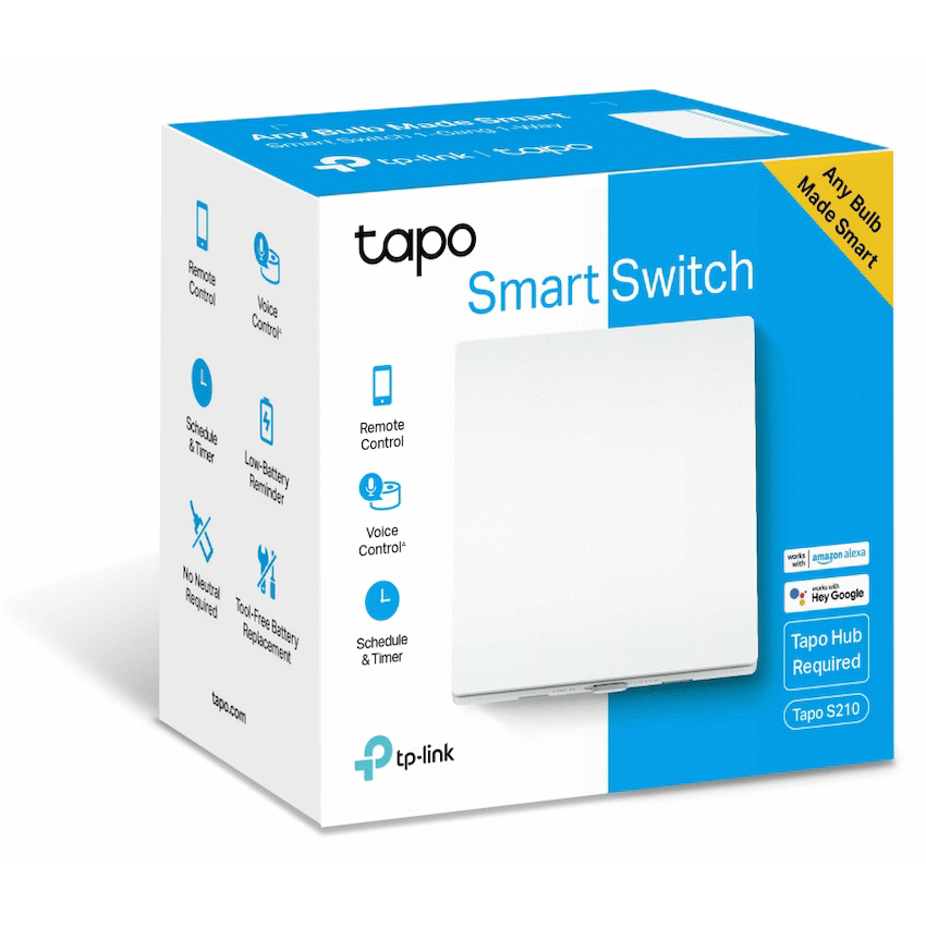 Tapo TP-Link Tapo S210 Smart Light Switch 1 Gang 1 Way