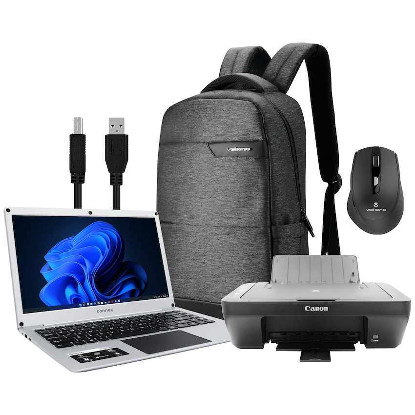 Connex Laptop L1430-PRO-SL256 - 14" Celeron N4020 8GB/256SSD W11HOME Printer+Bag+Mouse - Guards On Duty Shop & Security Guards