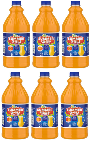 6 X 2L VITA SUN SUMMER PEACH MANGO (Sold 6 X 2 L Per Case) Vita Sun Summer PEACH MANGO 2L