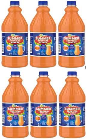 6 X 2L VITA SUN SUMMER TROPICAL PUNCH (Sold 6 X 2 L Per Case) Vita Sun Summer TROPICAL PUNCH 2L