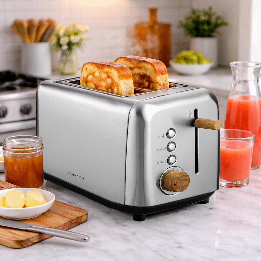 Boden Stark Anson Collection 2-Slice Stainless Steel Toaster - Guards On Duty Shop & Security Guards