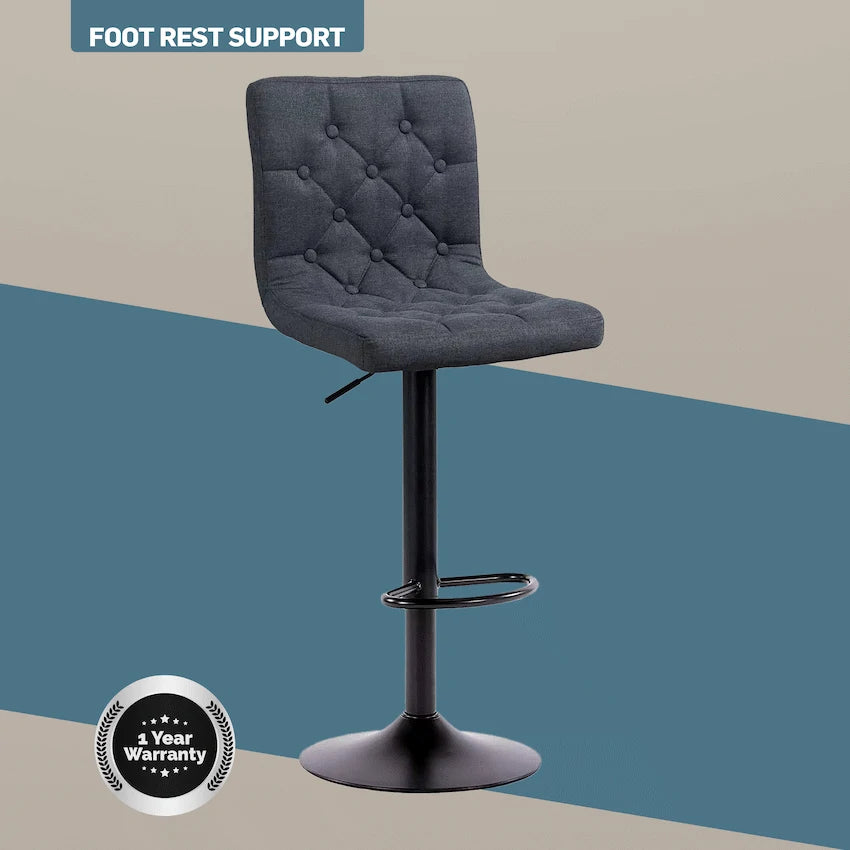 Bayer Large Barstool Grey with black base