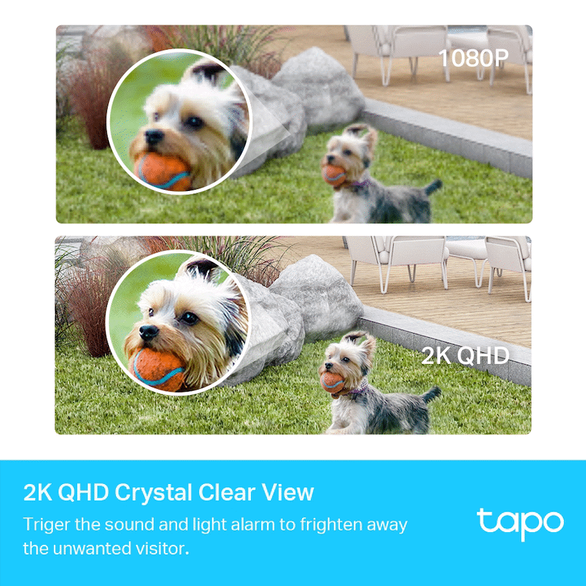 TP-Link Tapo C420S2 2K Smart Wire-Free Security Camera, 2 Camera System