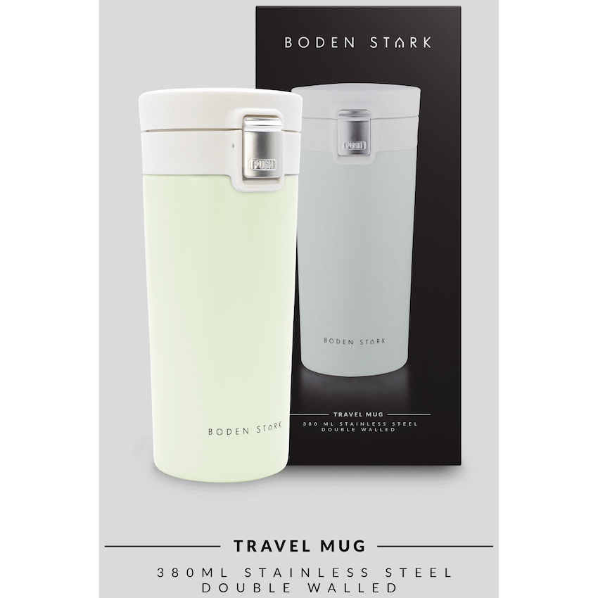 Boden Stark 380ml Travel Mug - Green - Guards On Duty Shop & Security Guards