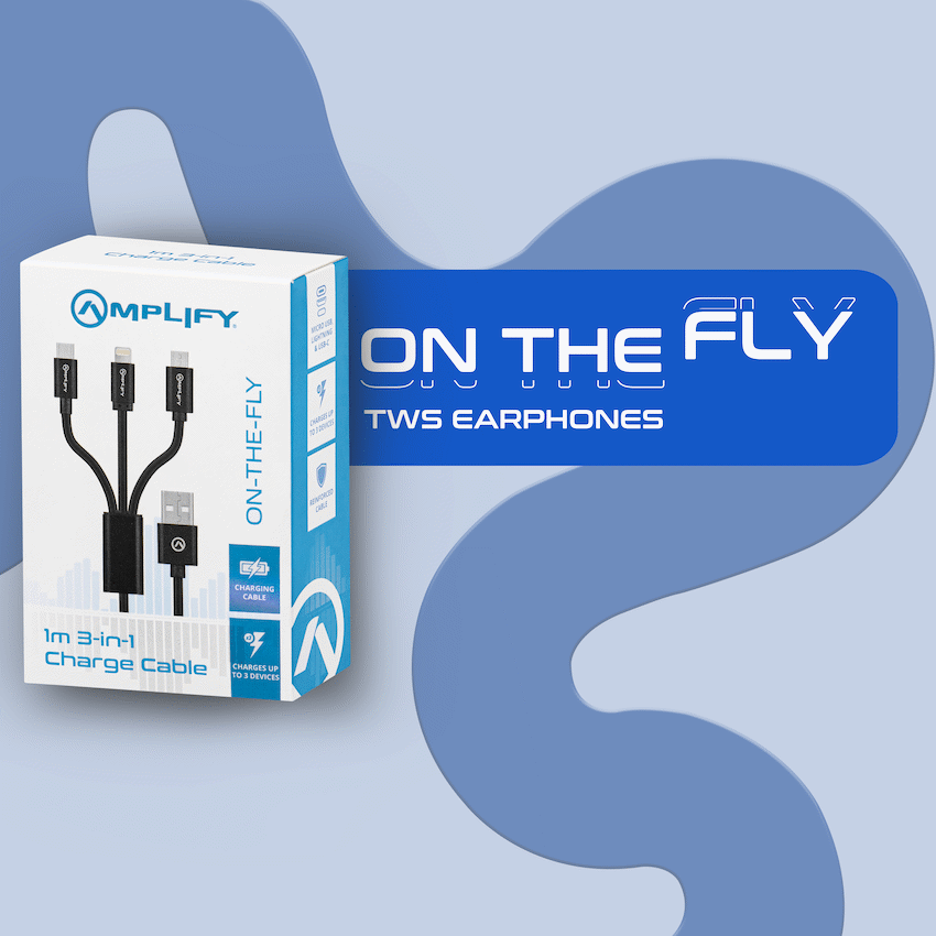 Amplify On the Fly 3-in-1 Charging Cable 1m - Guards On Duty Shop & Security Guards