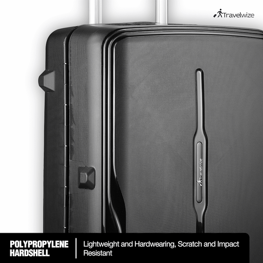 Travelwize Clipper PP 65cm 4-Wheel Spinner Luggage Black
