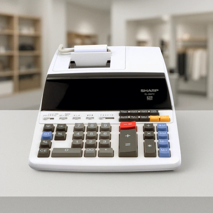 Sharp EL-2607V Premium Fast Printer Calculator AC Powered - Guards On Duty Shop & Security Guards