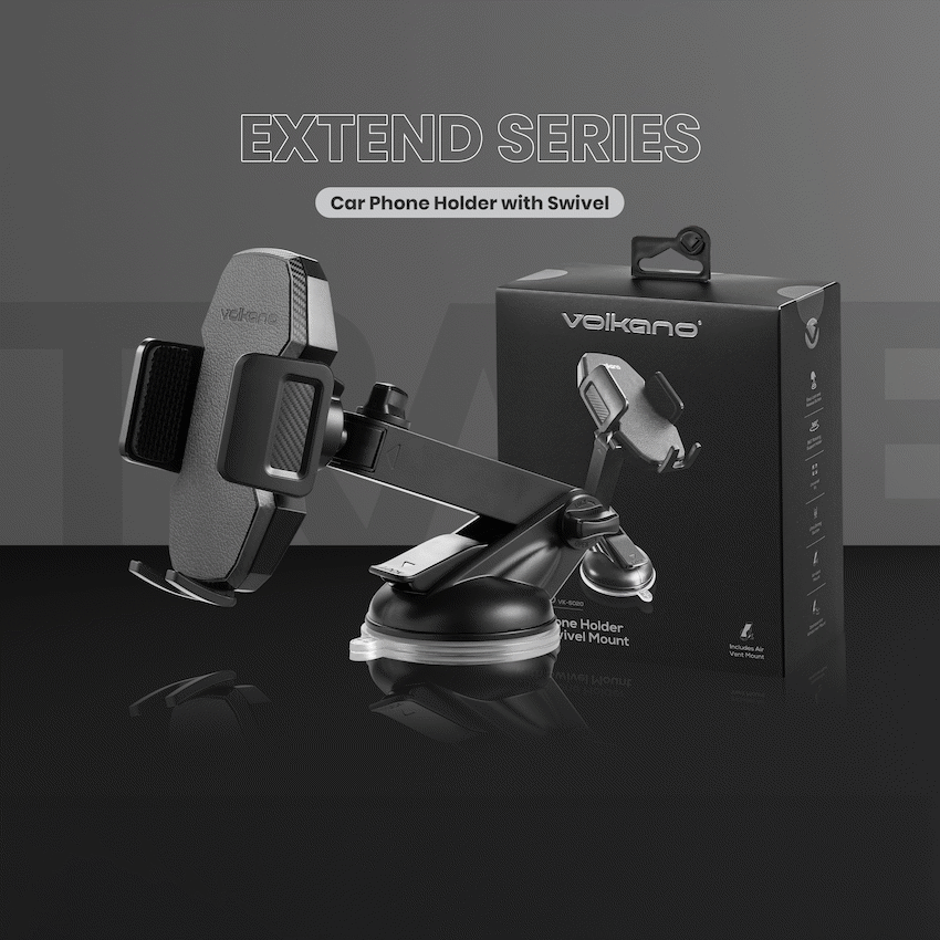 Volkano Extend Series Car Phone Holder with Swivel