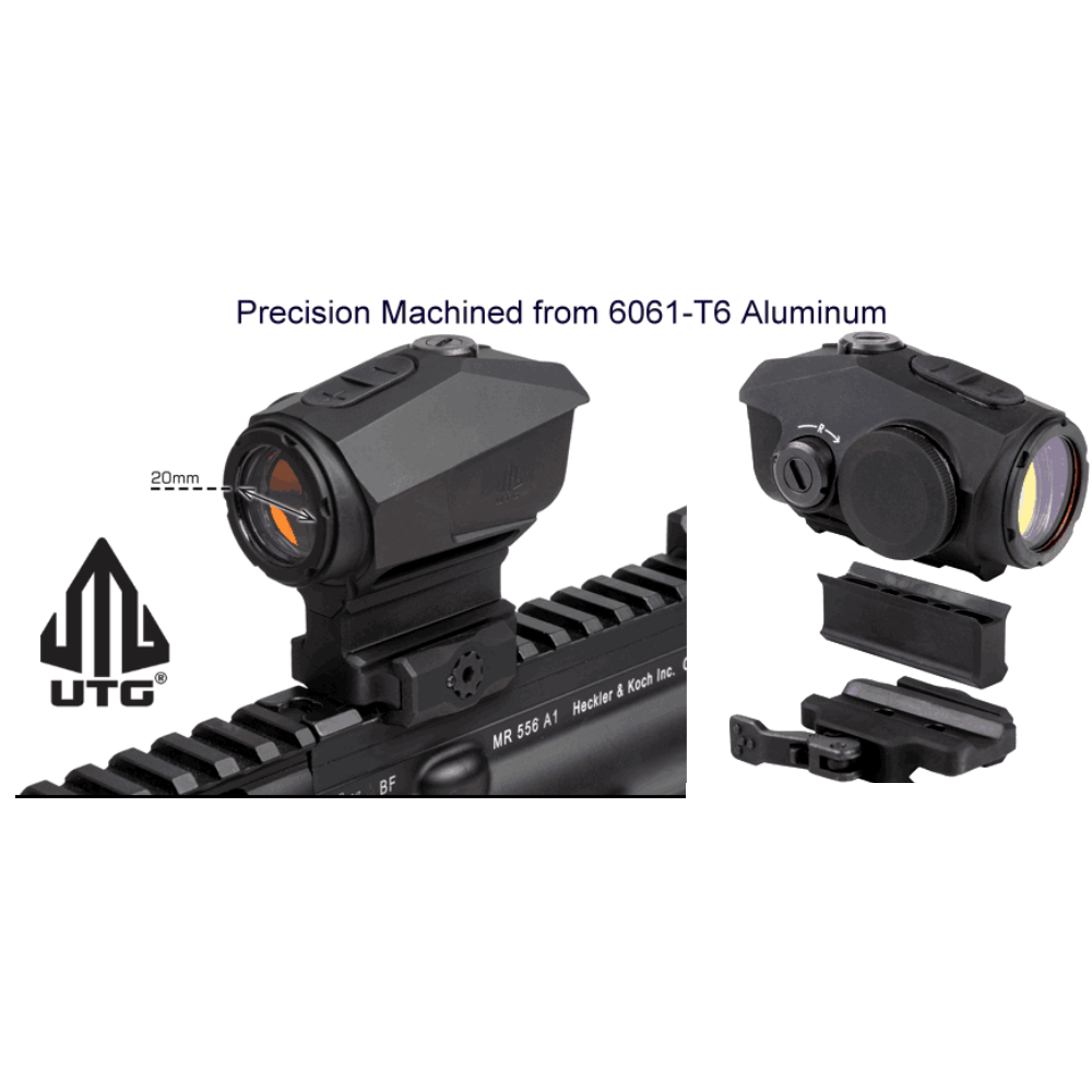 UTG Sporting Type ACCU-SYNC 2521R Dot Sight, Red 3.0 MOA Single Dot - OP-DS2521R