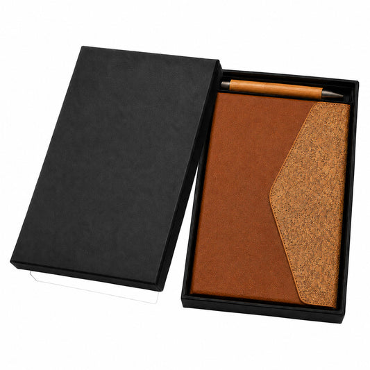 Terra Pu Notebook & Pen Gift Set - Neutral