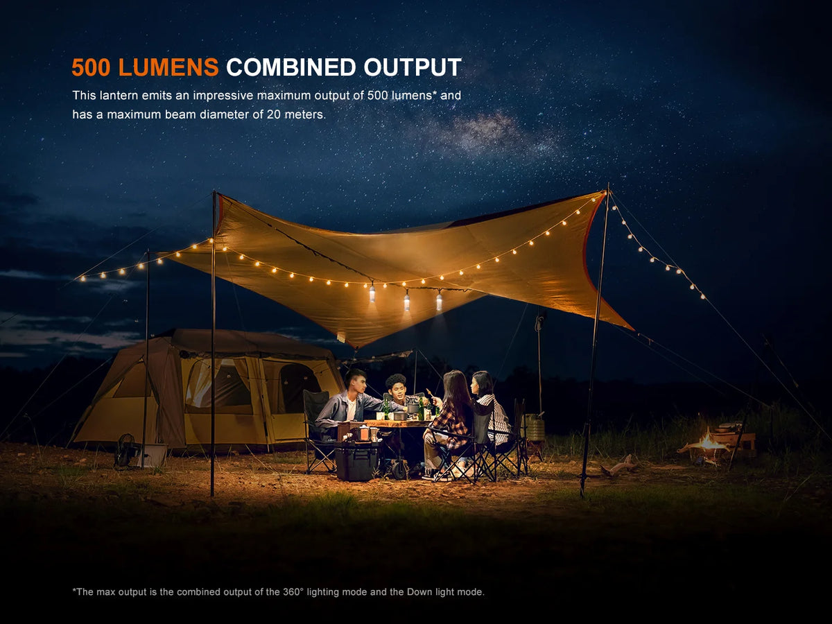 Fenix CL22R Polar Black Camping Lantern 500 Lumens