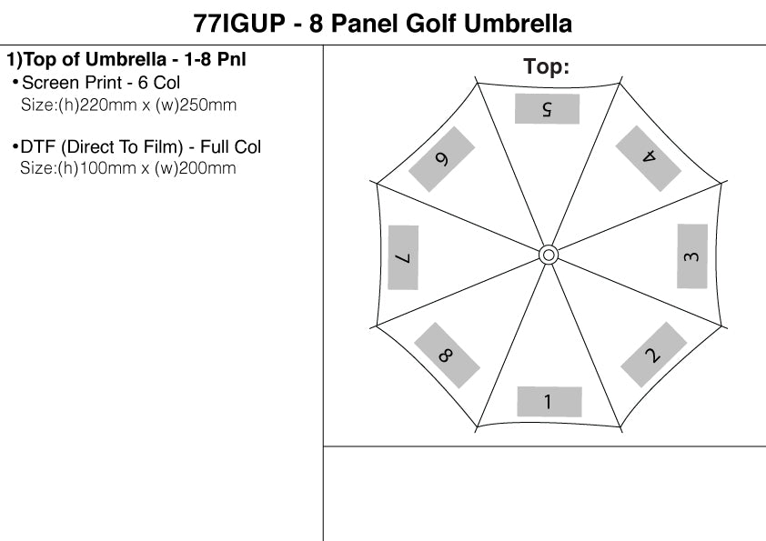 8 Panel Golf Umbrella