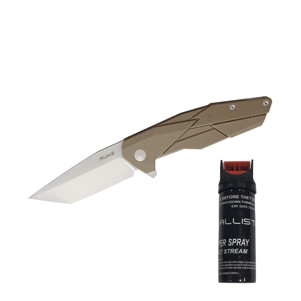 Ruike Desert Sand Knife With Pepper Spray Combo- P138-W