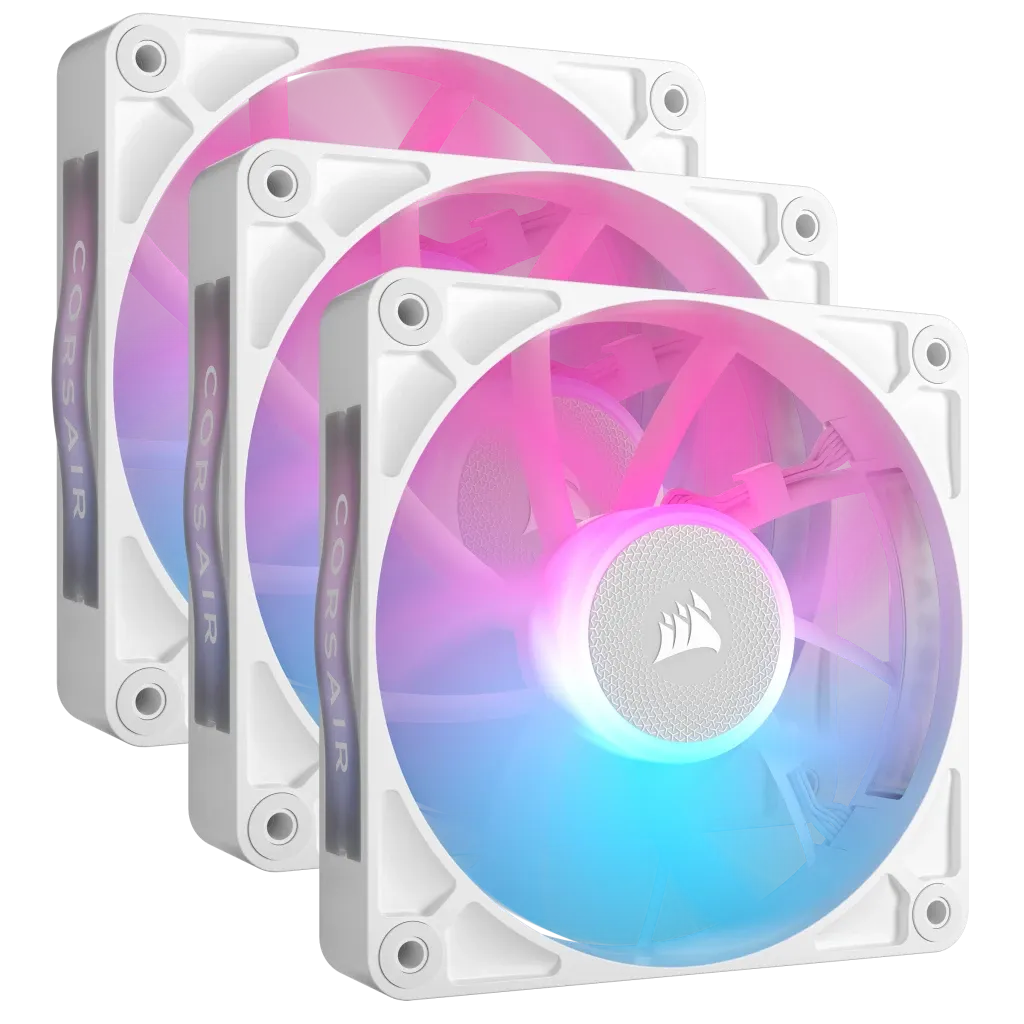 Corsair RX RGB Series; iCUE LINK RX120 RGB White; 120mm Fan; Triple Pack
