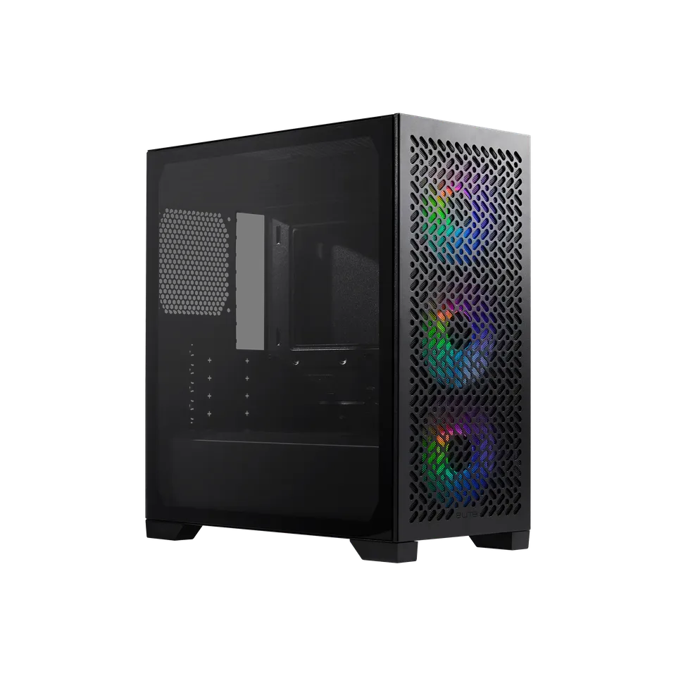 Cooler Master Masterbox Elite 302 Mirco-ATX Airflow PC with pre-installed 3x 120mm RGB fans case