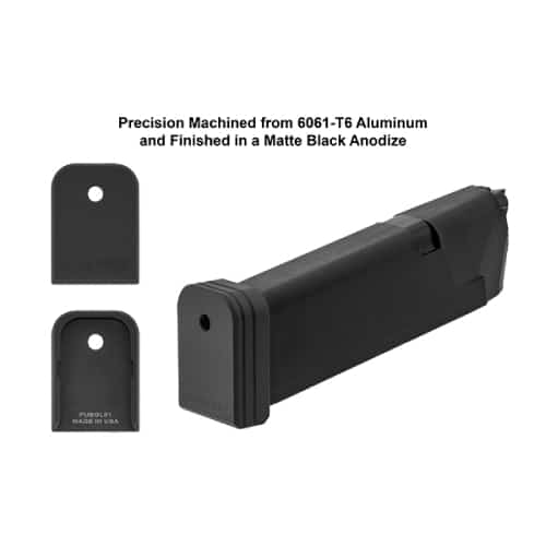 UTG Pro +0 Base Pad, Glock Small Frame Matte Black Aluminium - Pubgl01