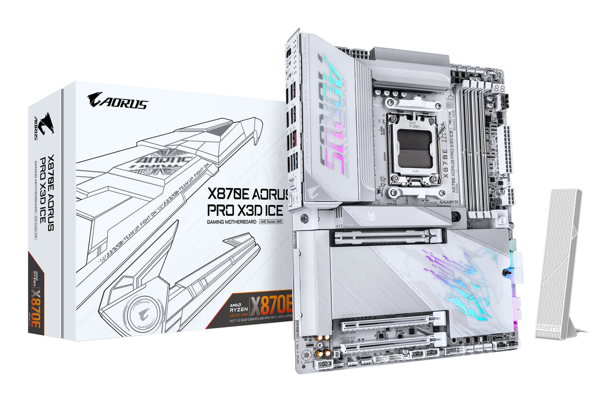 GIGABYTE Aorus AMD X870 Chipset for AMD AM5; 4x DDR5; 4x M2; 2x HDMI (1x front)/2 x USB4® USB Type-C®; ATX