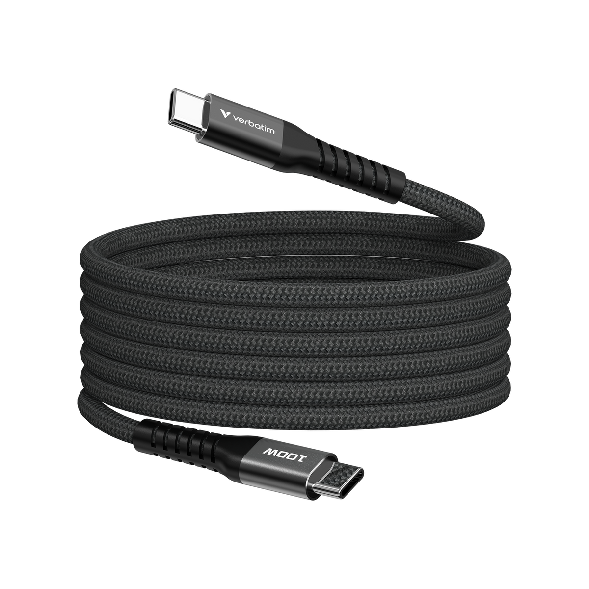 VERBATIM Sync & Charge Cable USB-C to USB-C 100W Magnetic 120 cm - Black
