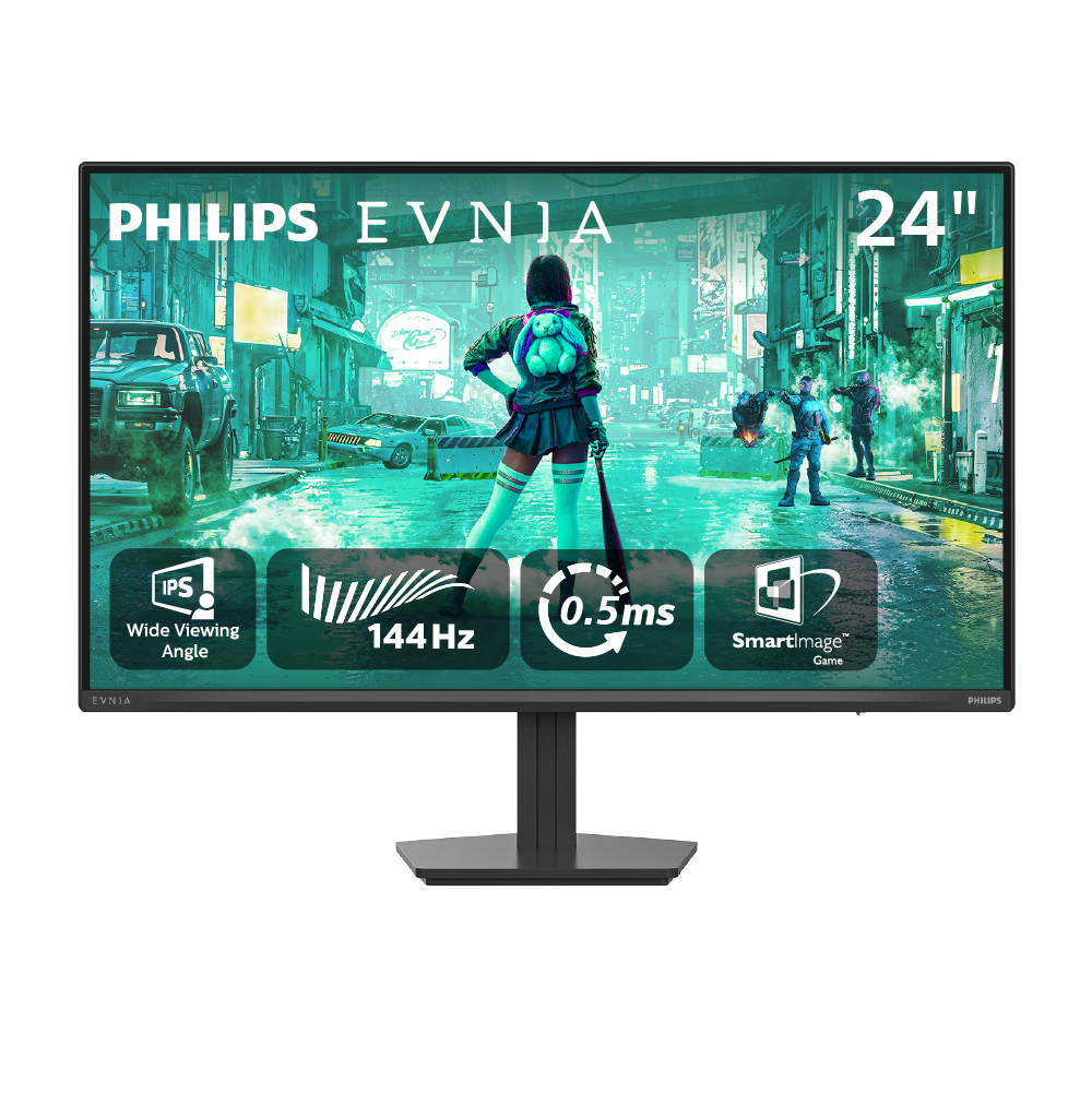 Philips Monitor 23.8" IPS, 1920x1080 @144, HDMI, Internal PSU, Eyecare, VESA, Adaptive Sy