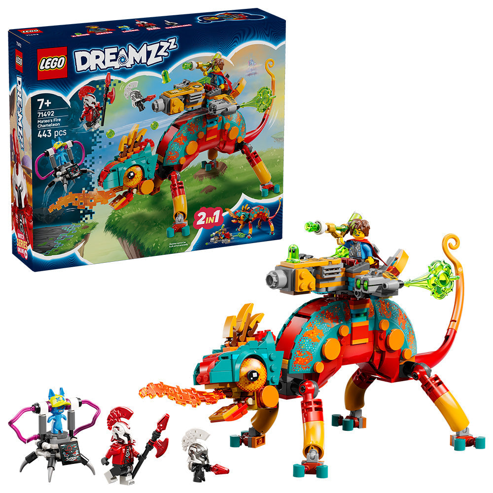LEGO® DREAMZzz™ Mateo’s Fire Chameleon Imagination Toy 71492