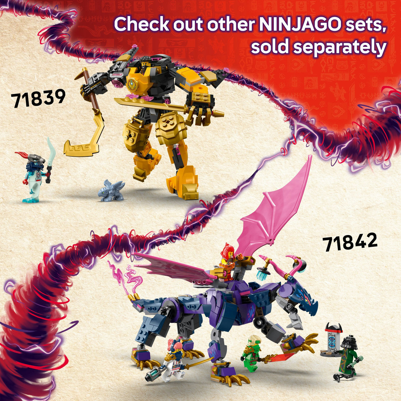 LEGO® NINJAGO® Kai’s Motorcycle Speed Race Playset with 2 Ninja Bike Toys 71838