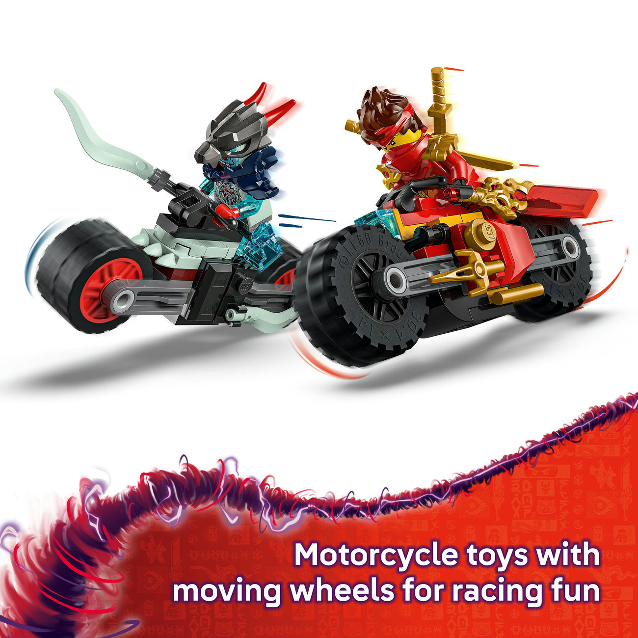 LEGO® NINJAGO® Kai’s Motorcycle Speed Race Playset with 2 Ninja Bike Toys 71838