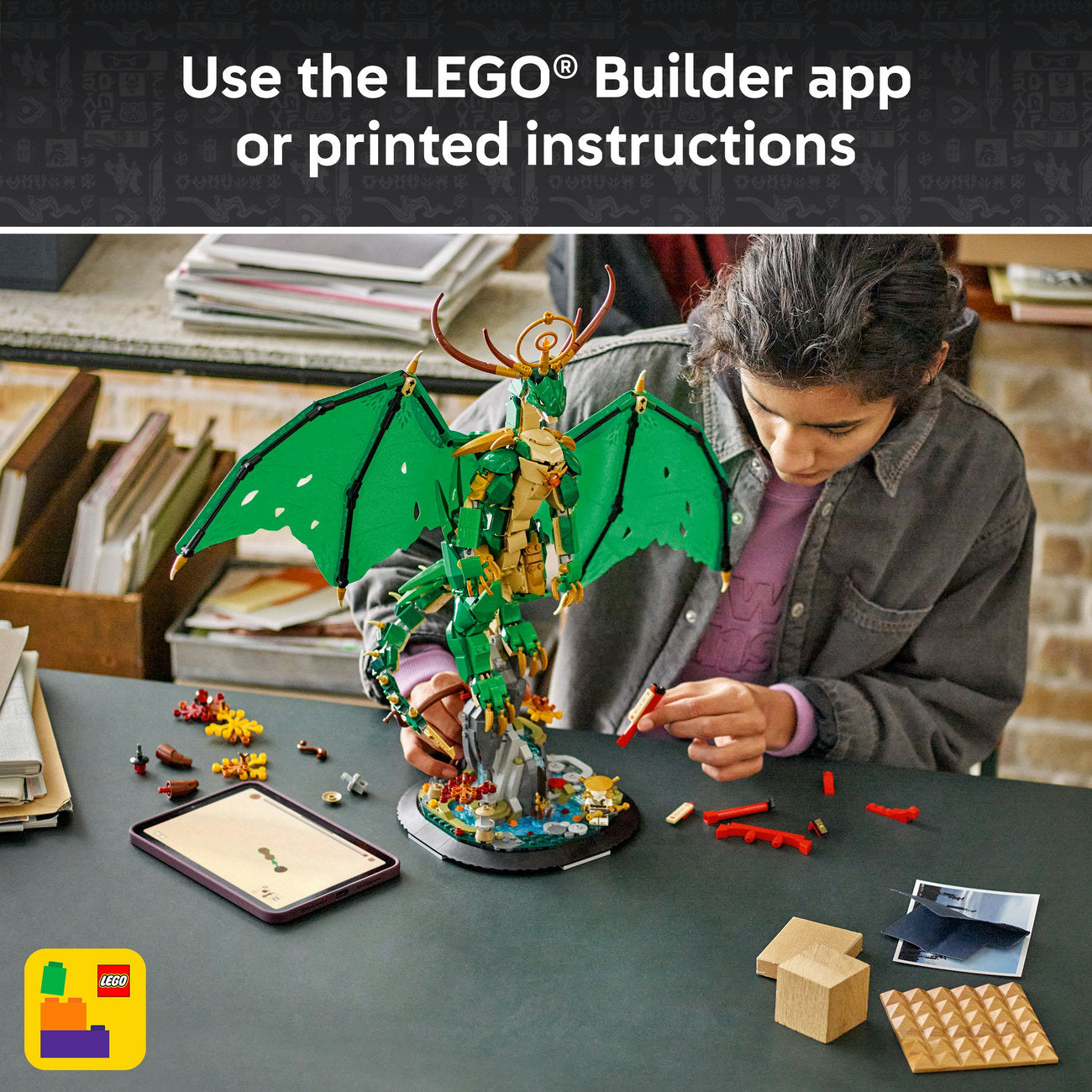 LEGO® NINJAGO® The Guardian Dragon Display Building Kit 71847