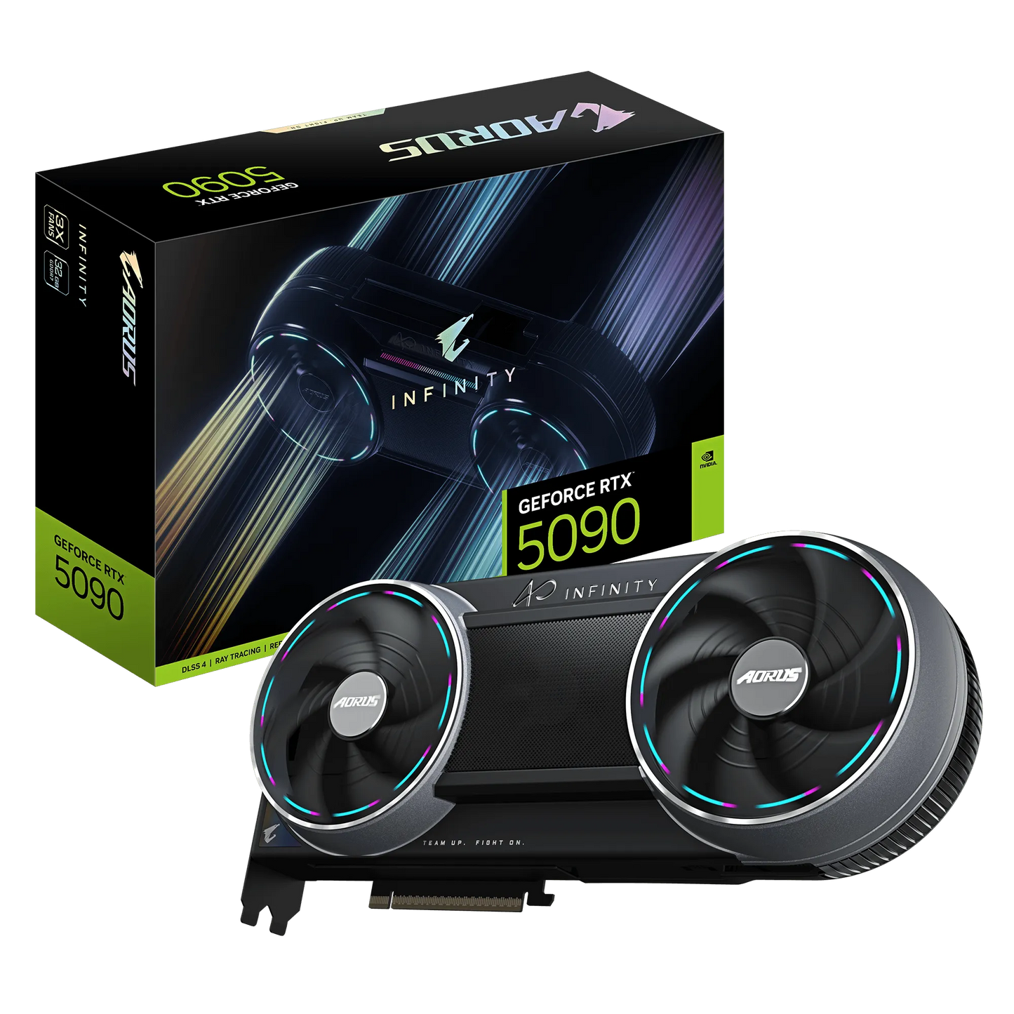 GIGABYTE nVidia GeForce RTX 5090 AORUS INFINITY  - 32GB GDDR7; 512-Bit Memory Bus; 1x HDMI; 3x DisplayPort; Min 1000W PSU. .