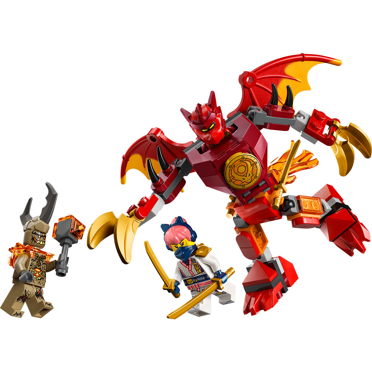 LEGO® NINJAGO® Kai’s Dragon Mech Battle Pack, Mech Toy 71851