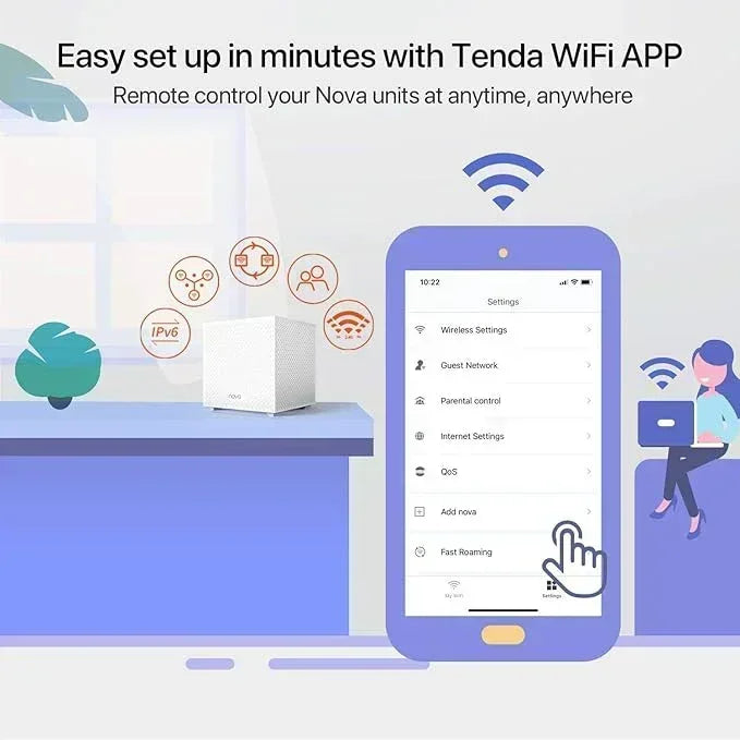 TENDA NOVA FULL COVERAGE SME WI-FI AC2100 TRI BAND 3-PACK Guards On Duty Security