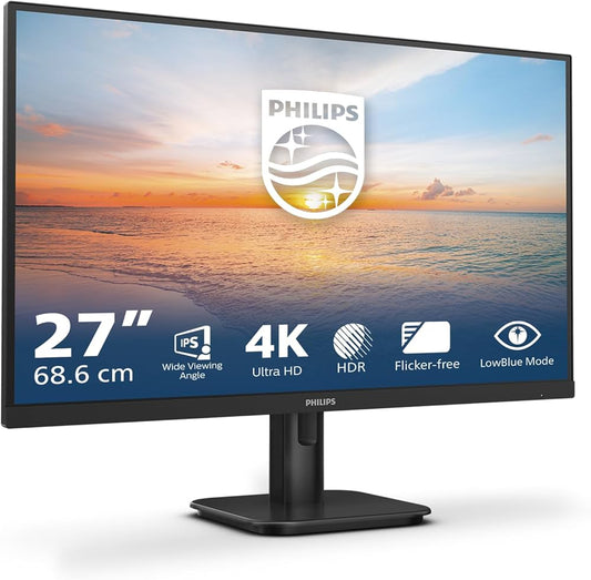 Philips 27" Monitor Ips, Dual 4k Uhd (3840 X 2160) @ 144hz or Fhd (1920 X 1080) @ 288hz 1ms, Hdmi, Dp, Usb-c,has, 3 Year Warranty - Guards On Duty Shop & Security Guards