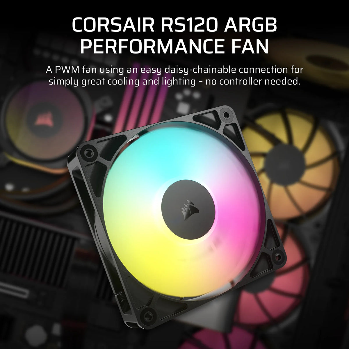 Corsair RS120 ARGB 120mm PWM Fans Single Pack