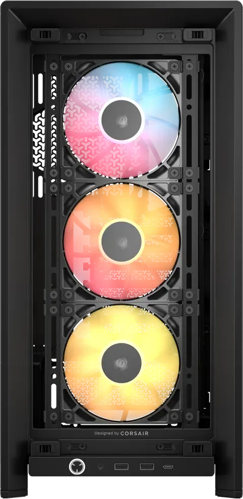 FRAME 4000D RS ARGB Black Mid-Tower PC Case; 2x 3.5'' |  2x 2.5'' Drive Bays; Up to 360mm Radiator; 3x RS ARGB PWM Fans;