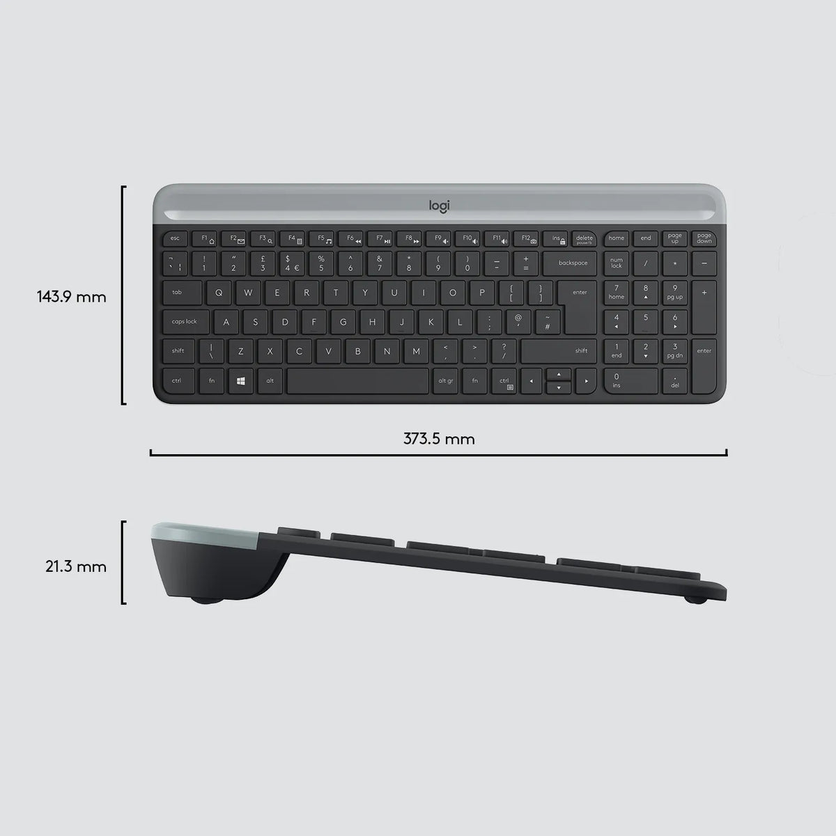 Logitech MK470 Slim Wireless Mouse & Keyboard Combo - Graphite