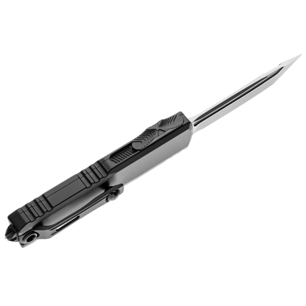 Microtech UTX-85 Gen IV T/E Standard Black Tactical OTF Knife – 12334-1T