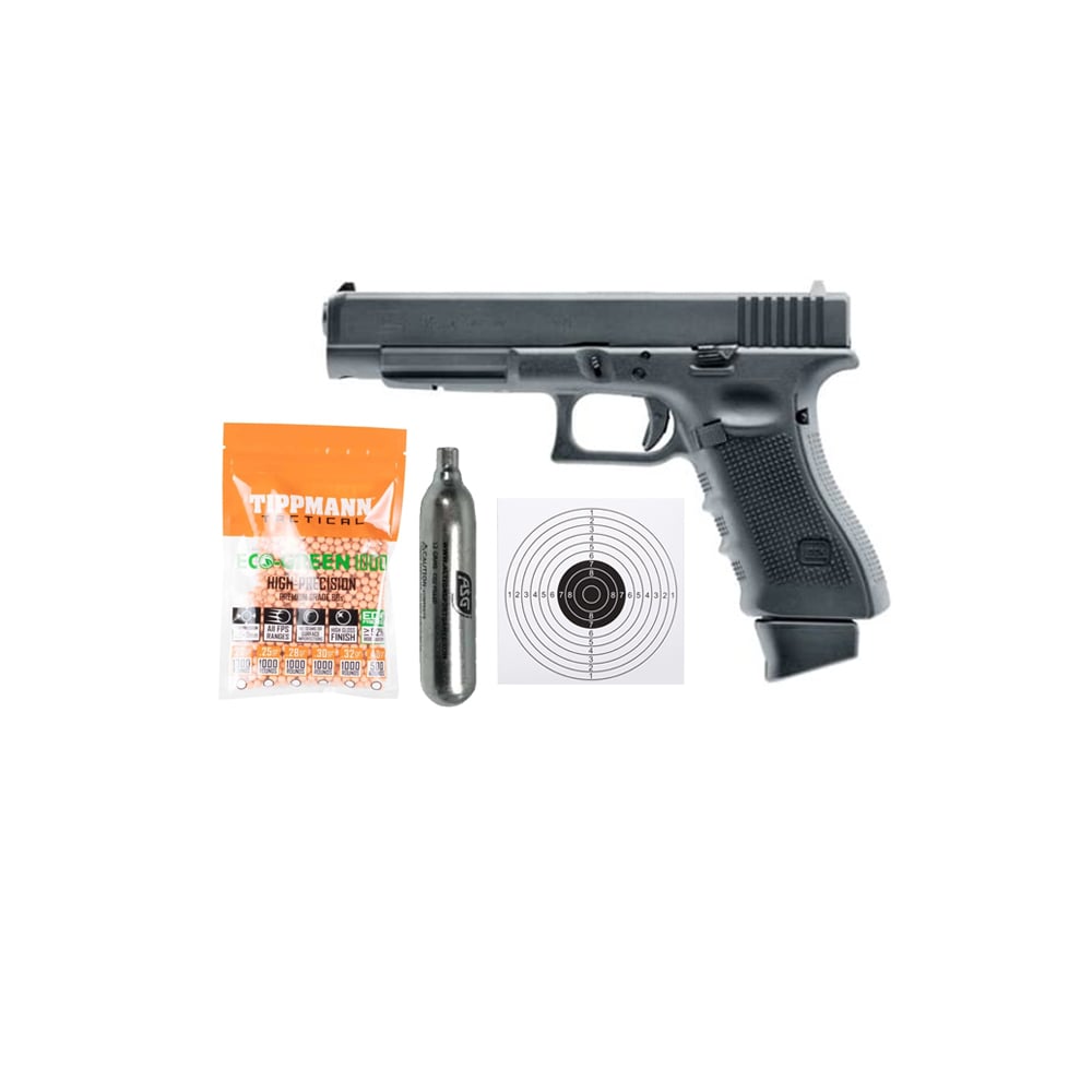 Umarex Airsoft Gun Glock 34 Gen4 Deluxe Cal 6mm Bb 2.6417 Combo