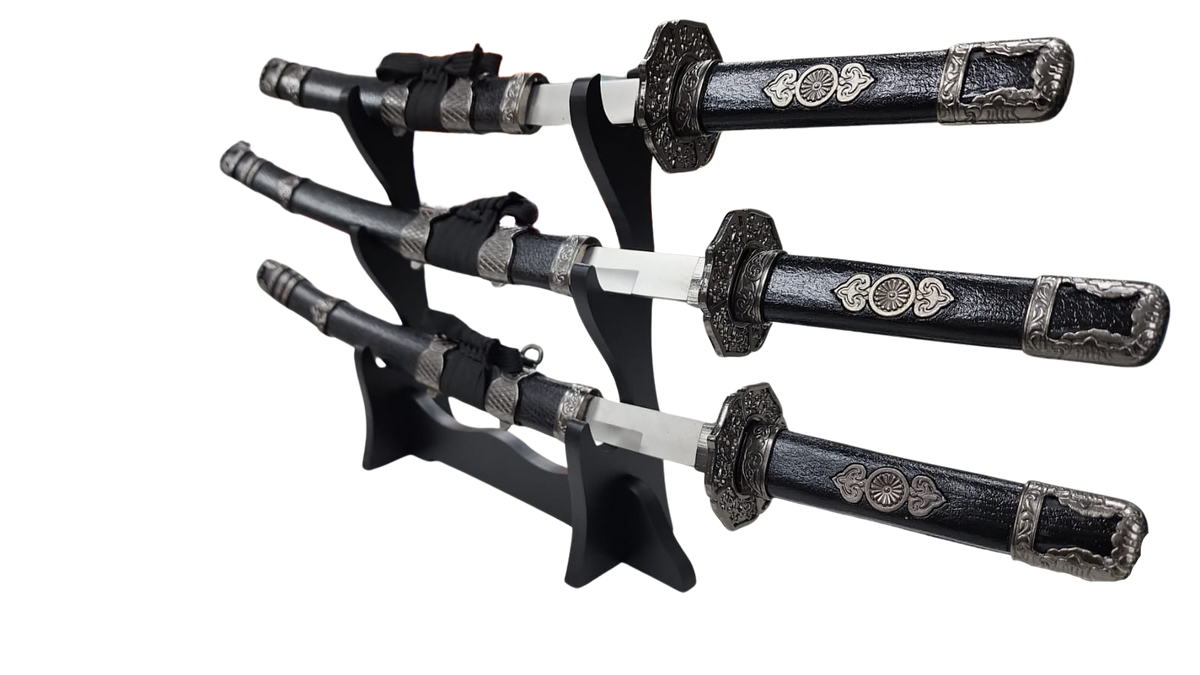FAS3-7 SWORD 3PC DISPLAY WITH STAND HK3012