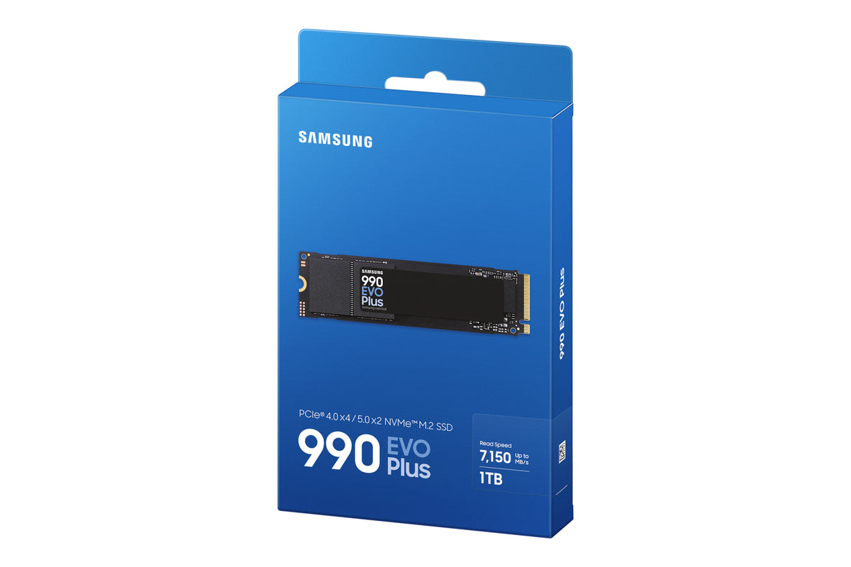 SAMSUNG MZ-V9S1T0BW 990 EVO Plus 1TB NVMe SSD - Read Speed up to 7150 MB/s; Write Speed to up 6300 MB/s; Random Read up to 850;0