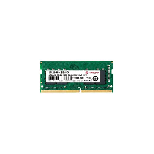 TRANSCEND 16GB JET MEMORY DDR4 2666MHZ NOTEBOOK SO-DIMM 2RX8 1GX8 CL19