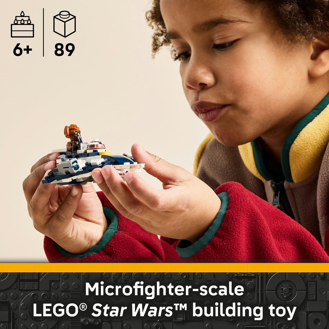 LEGO® Star Wars™ Plo Koon’s Jedi Starfighter™ Microfighter Building Toy 75400