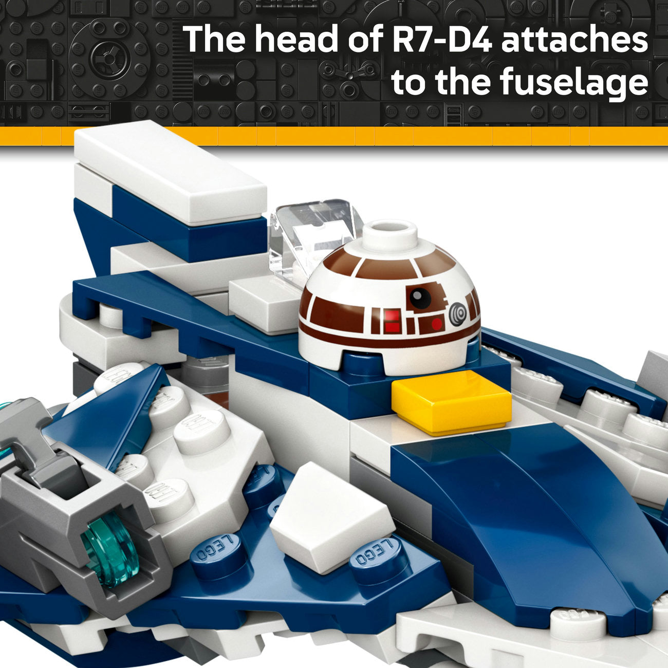 LEGO® Star Wars™ Plo Koon’s Jedi Starfighter™ Microfighter Building Toy 75400